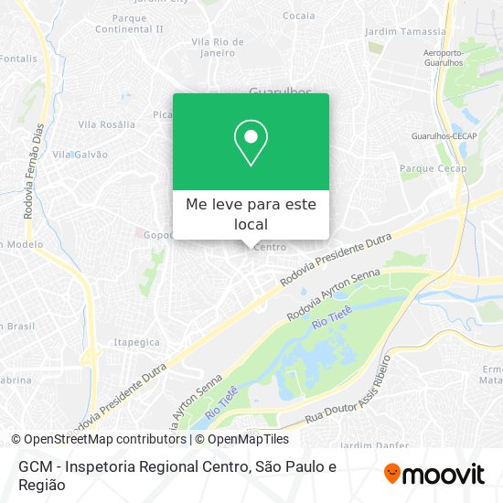GCM - Inspetoria Regional Centro mapa