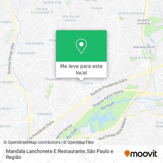 Mandala Lanchonete E Restaurante mapa