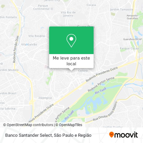Banco Santander Select mapa