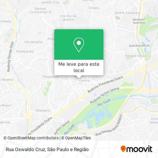 Rua  Oswaldo Cruz mapa