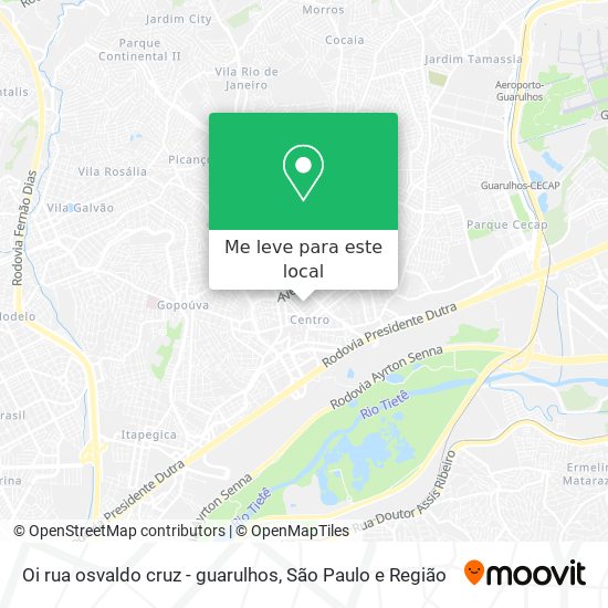 Oi rua osvaldo cruz - guarulhos mapa