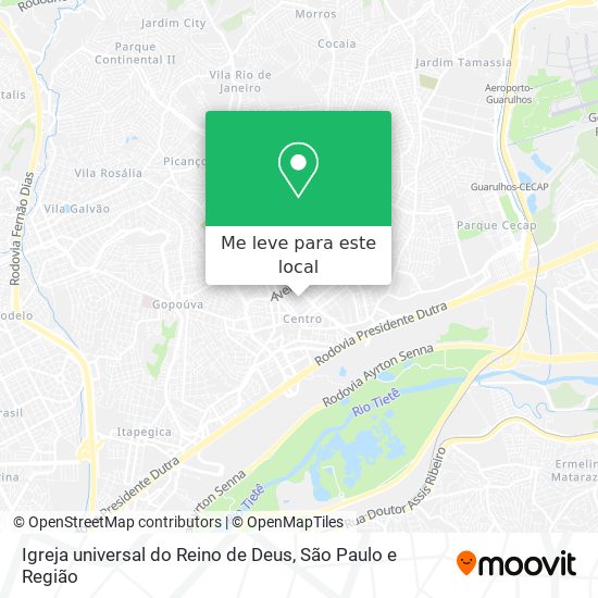 Igreja universal do Reino de Deus mapa