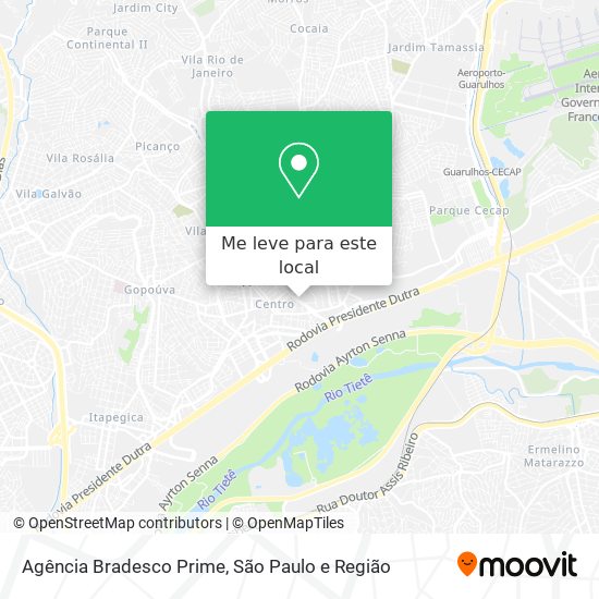 Agência Bradesco Prime mapa