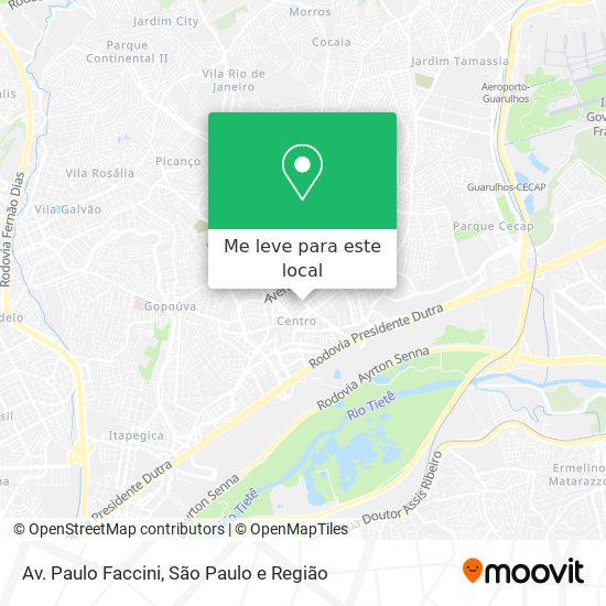 Av. Paulo Faccini mapa