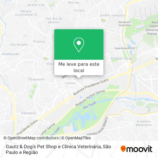 Gautz & Dog's Pet Shop e Clínica Veterinária mapa