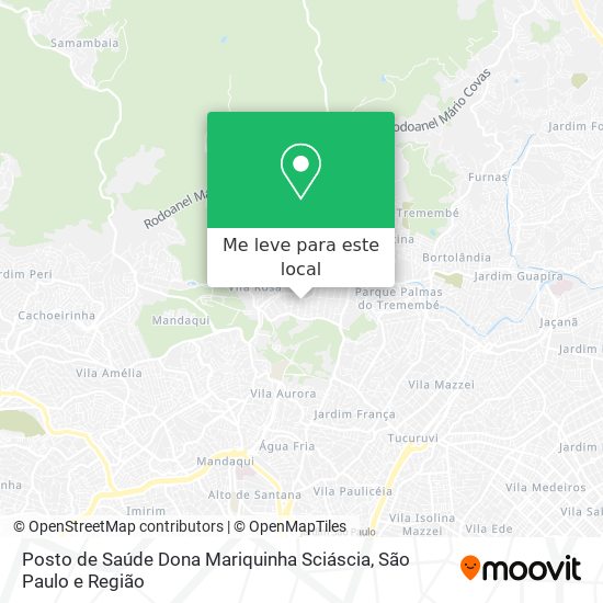 Posto de Saúde Dona Mariquinha Sciáscia mapa