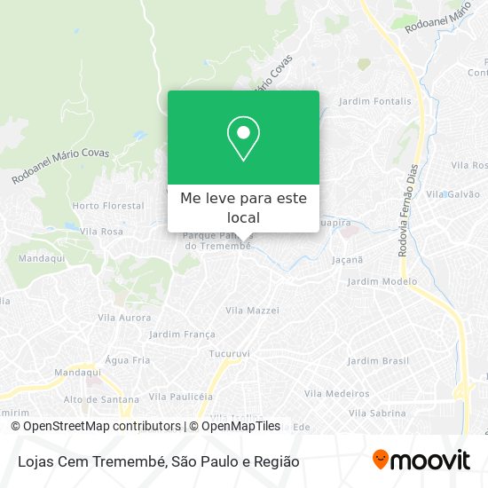 Lojas Cem Tremembé mapa