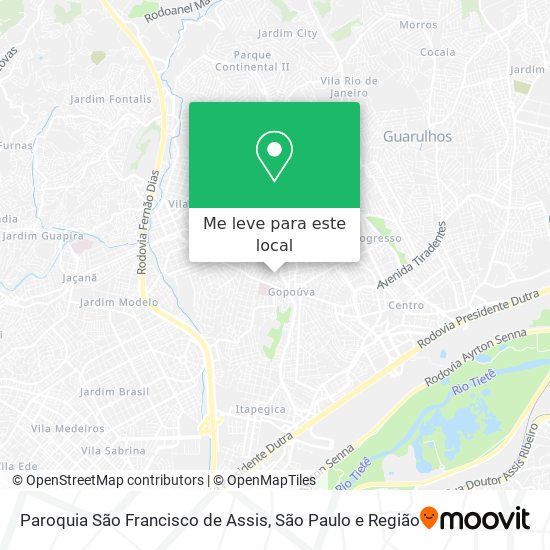 Paroquia São Francisco de Assis mapa