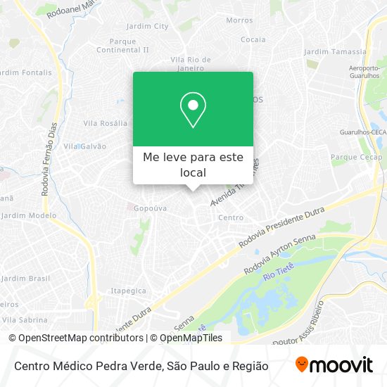 Centro Médico Pedra Verde mapa