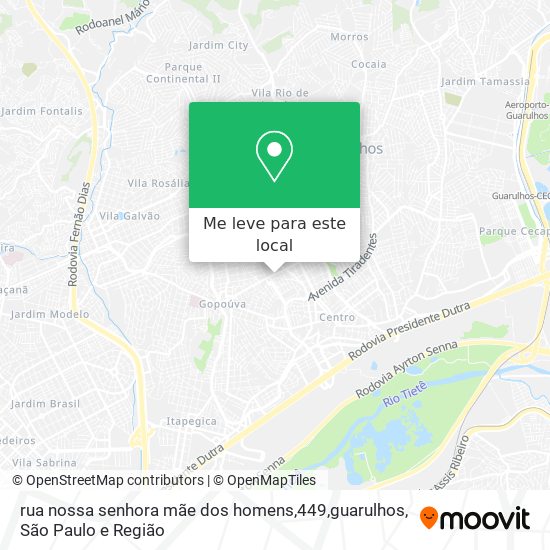 rua nossa senhora mãe dos homens,449,guarulhos mapa