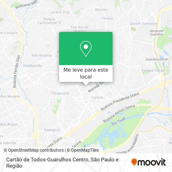 Cartão de Todos-Guarulhos Centro mapa