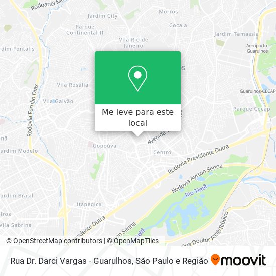 Rua Dr. Darci Vargas - Guarulhos mapa