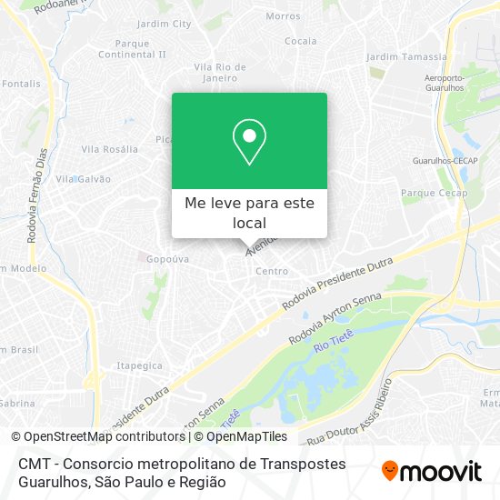 CMT - Consorcio metropolitano de Transpostes Guarulhos mapa