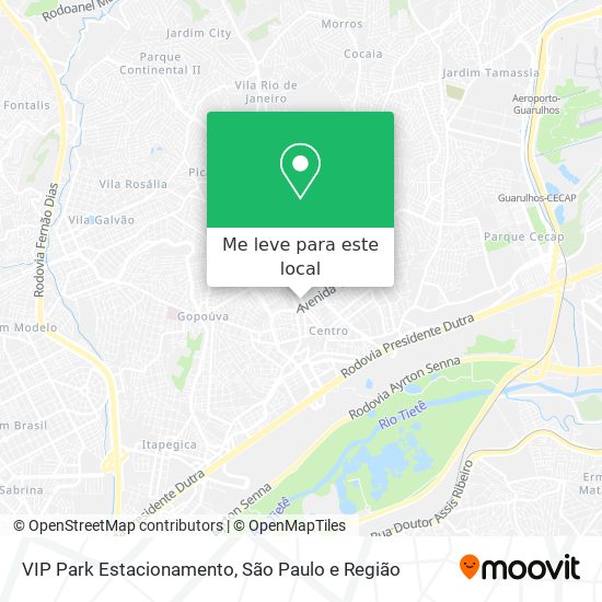 VIP Park Estacionamento mapa