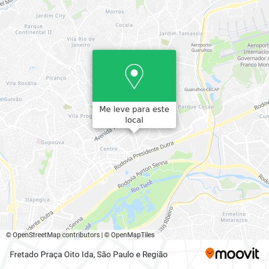 Fretado Praça Oito Ida mapa
