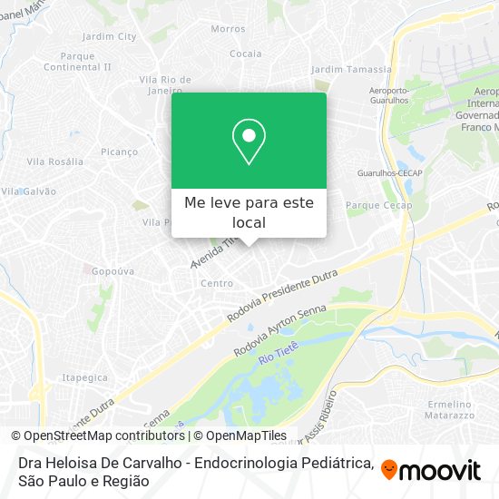 Dra Heloisa De Carvalho - Endocrinologia Pediátrica mapa