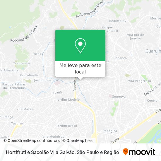 Hortifruti e Sacolão Vila Galvão mapa