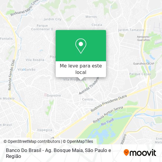 Banco Do Brasil - Ag. Bosque Maia mapa