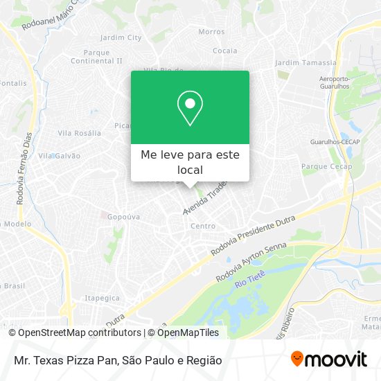 Mr. Texas Pizza Pan mapa