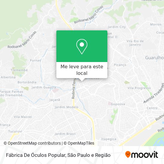 Fábrica De Óculos Popular mapa