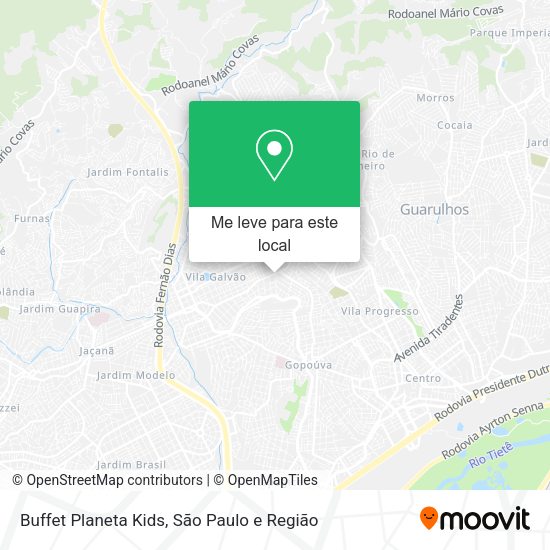 Buffet Planeta Kids mapa