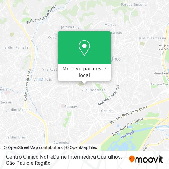 Centro Clínico NotreDame Intermédica Guarulhos mapa