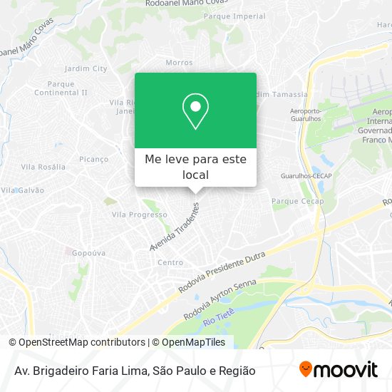 Av. Brigadeiro Faria Lima mapa