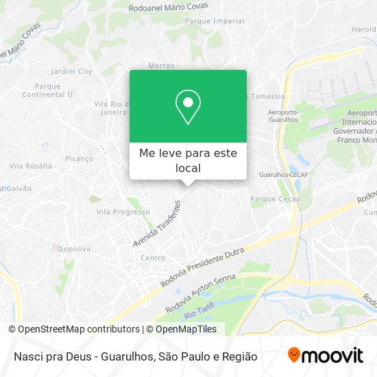Nasci pra Deus - Guarulhos mapa