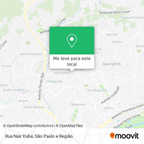 Rua Nair Kube mapa