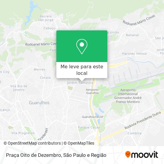 Praça Oito de Dezembro mapa