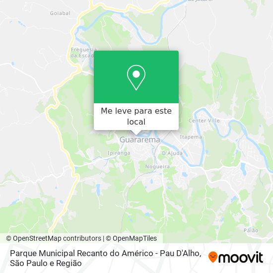 Parque Municipal Recanto do Américo - Pau D'Alho mapa