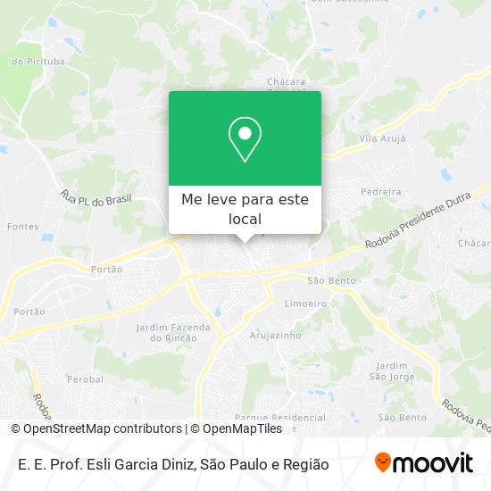 E. E. Prof. Esli Garcia Diniz mapa