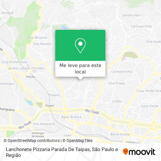 Lanchonete Pizzaria Parada De Taipas mapa