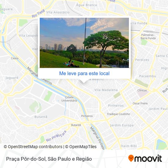 Praça Pôr-do-Sol mapa