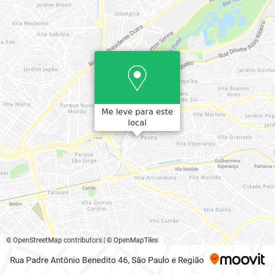 Rua Padre Antônio Benedito 46 mapa