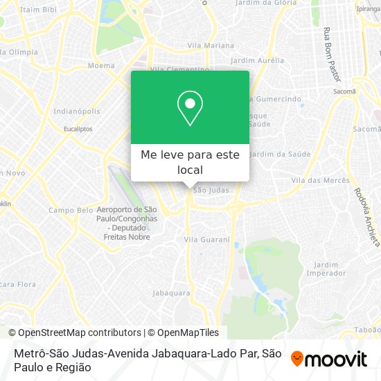 Metrô-São Judas-Avenida Jabaquara-Lado Par mapa