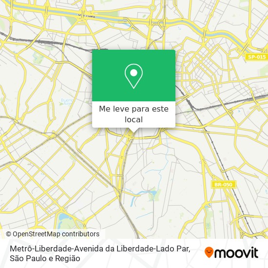 Metrô-Liberdade-Avenida da Liberdade-Lado Par mapa