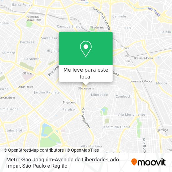Metrô-Sao Joaquim-Avenida da Liberdade-Lado Ímpar mapa