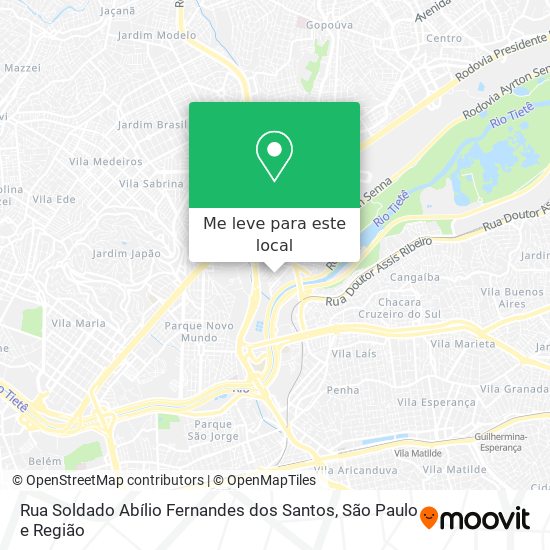Rua Soldado Abílio Fernandes dos Santos mapa