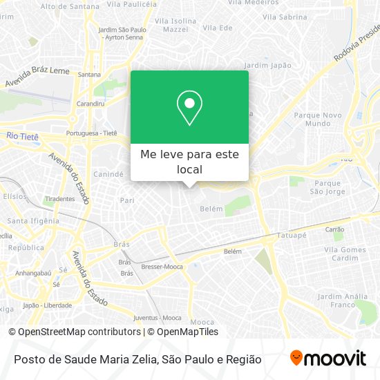 Posto de Saude Maria Zelia mapa