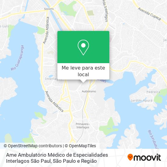 Ame Ambulatório Médico de Especialidades Interlagos São Paul mapa