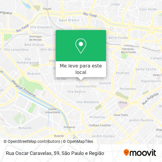 Rua Oscar Caravelas, 59 mapa
