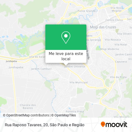 Rua Raposo Tavares, 20 mapa
