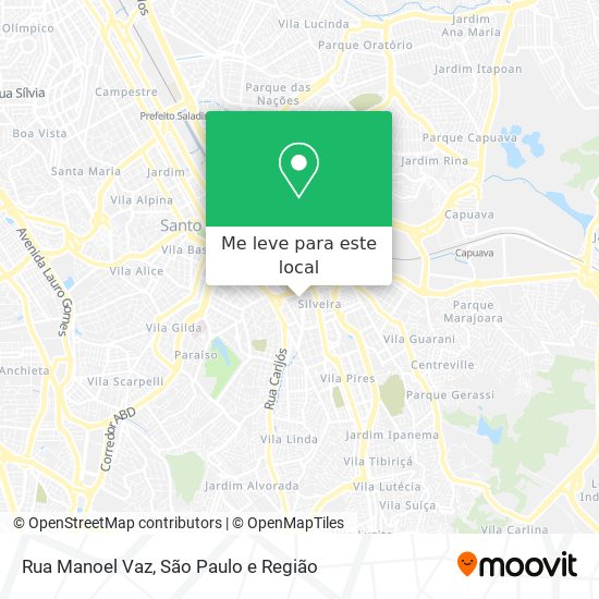 Rua Manoel Vaz mapa