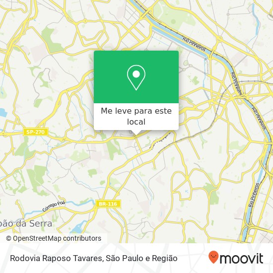 Rodovia Raposo Tavares mapa