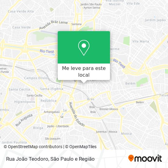 Rua João Teodoro mapa