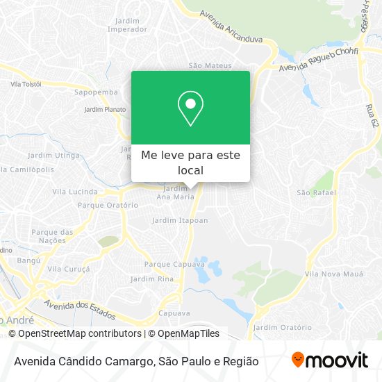 Avenida Cândido Camargo mapa