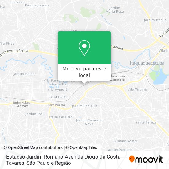 Estação Jardim Romano-Avenida Diogo da Costa Tavares mapa