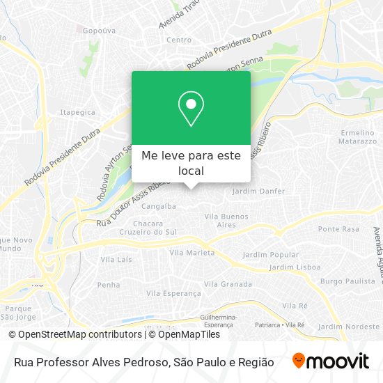 Rua Professor Alves Pedroso mapa