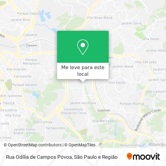 Rua Odília de Campos Póvoa mapa